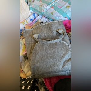Grey diaper bag